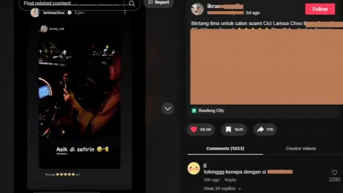 identitas pria yang diduga dekat dengan Larissa Chou bocor?