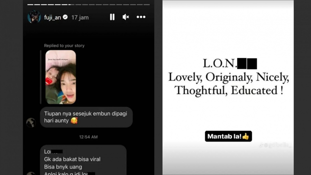 Cara Fuji membalas hinaan haters [Instagram/ @fuji_an]