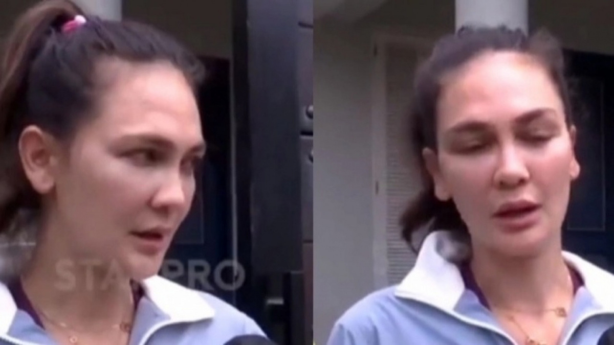 Luna Maya tetap cantik meski disorot kamera wartawan [Instagram/ @lambe_danu]