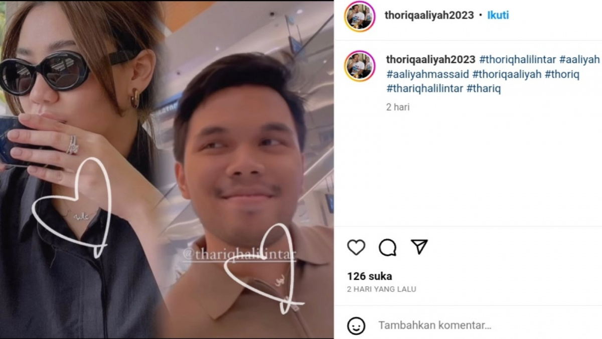 Liontin kalung yang diributkan netizen dan shipper [Instagram/ @thoriqaaliyah2023]