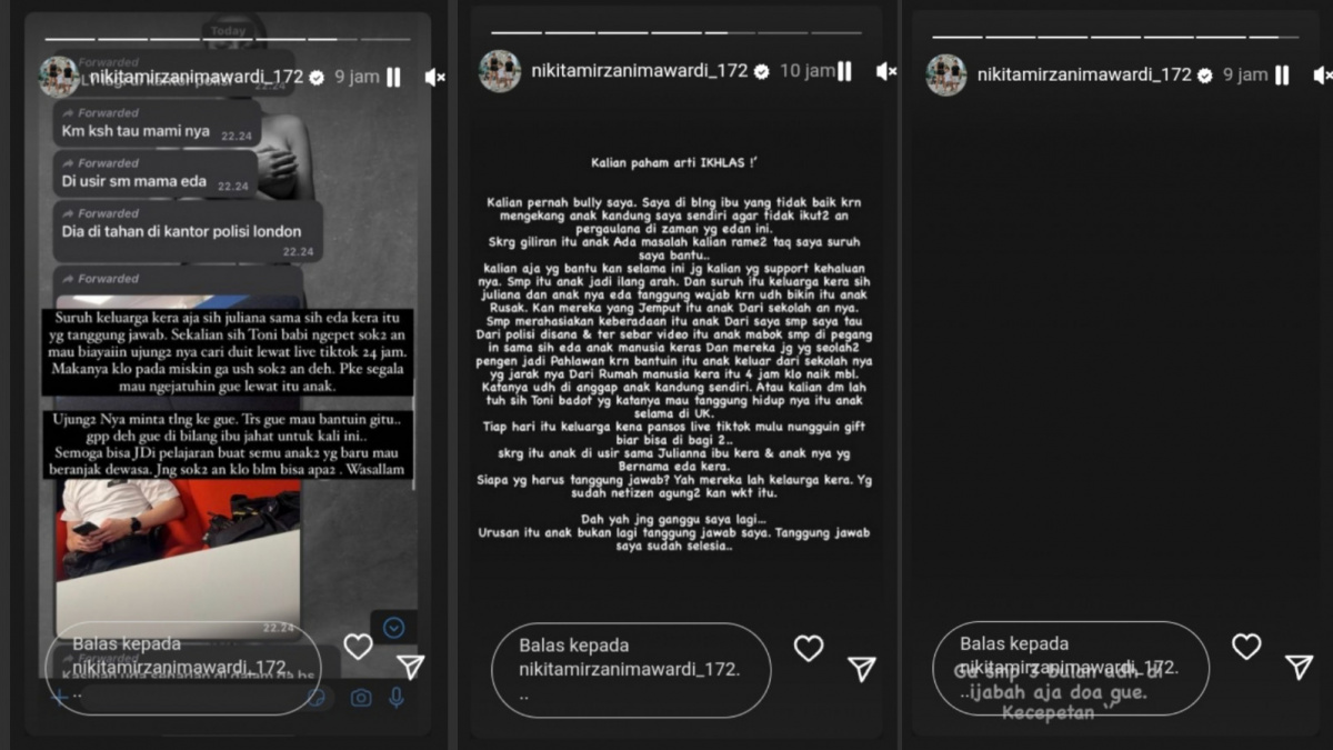 Unggahan Nikita Mirzani di Instagram [Instagram/ @nikitamirzanimawardi_172]