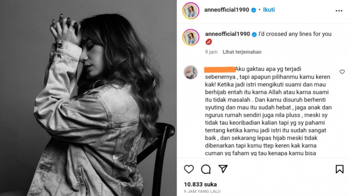 Putri Anne unggah pesan misterius dan buka kolom komentar [Instagram/ @anneofficial1990]