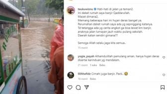 Teuku Wisnu Posting Banjir Jakarta, Dekat Rumah Suami Shireen Sungkar Sepinggang