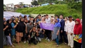 Rizky Billar dan Lesti Kejora Bangun Taman Bermain Untuk Anak-Anak Korban Gempa Cianjur