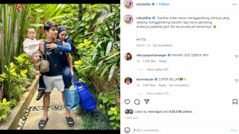 Rizky Billar Unggah Foto Menggendong Lesti Kejora dan Anak, Netizen: Gak Dibanting Kan?