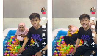 Content Creator Ini dan Sang Nenek Kompak Parodikan Mandi Lumpur, Netizen: Neneknya Pinter Akting