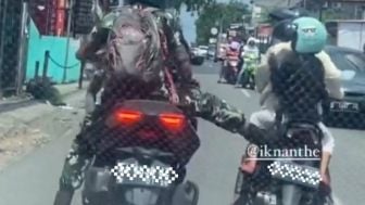 Viral Diduga Oknum TNI Tendang Motor yang Dikendarai Ibu-ibu, Kemampuan Detektif Warganet Plus 62 Diuji