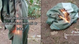 Viral Video Istri Bakar Baju Lebaran Suami, Ternyata Ini Alasannya