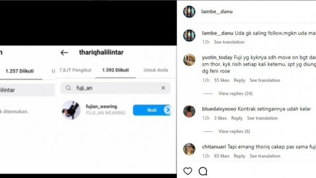 Beri Kode Sudah Move On? Thariq Halilintar dan Fuji saling Unfollow