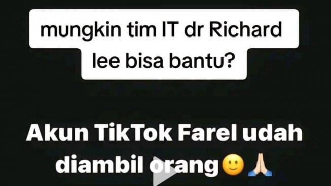 Usai Dituding Playing Victim ke dr Richard Lee, Akun Tiktok Farel Aditya Hilang