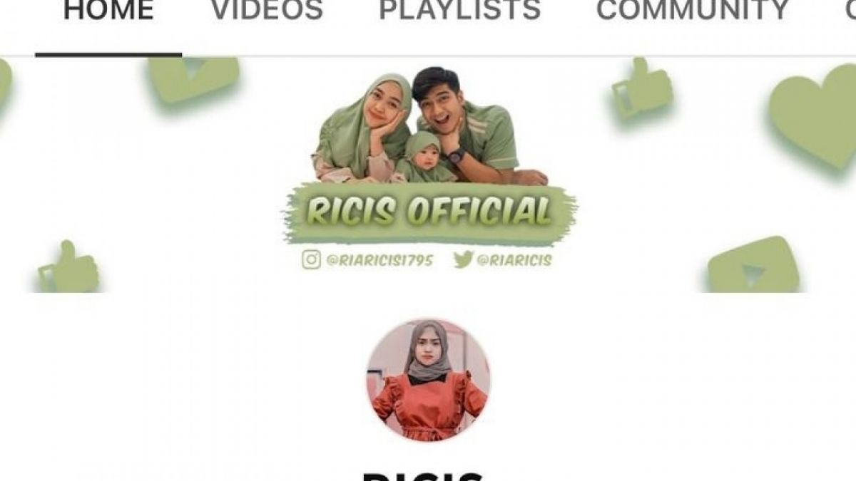 Terlihat akun youtube Ria Ricis yang sudah kembali [instagram.com/riaricis1795]