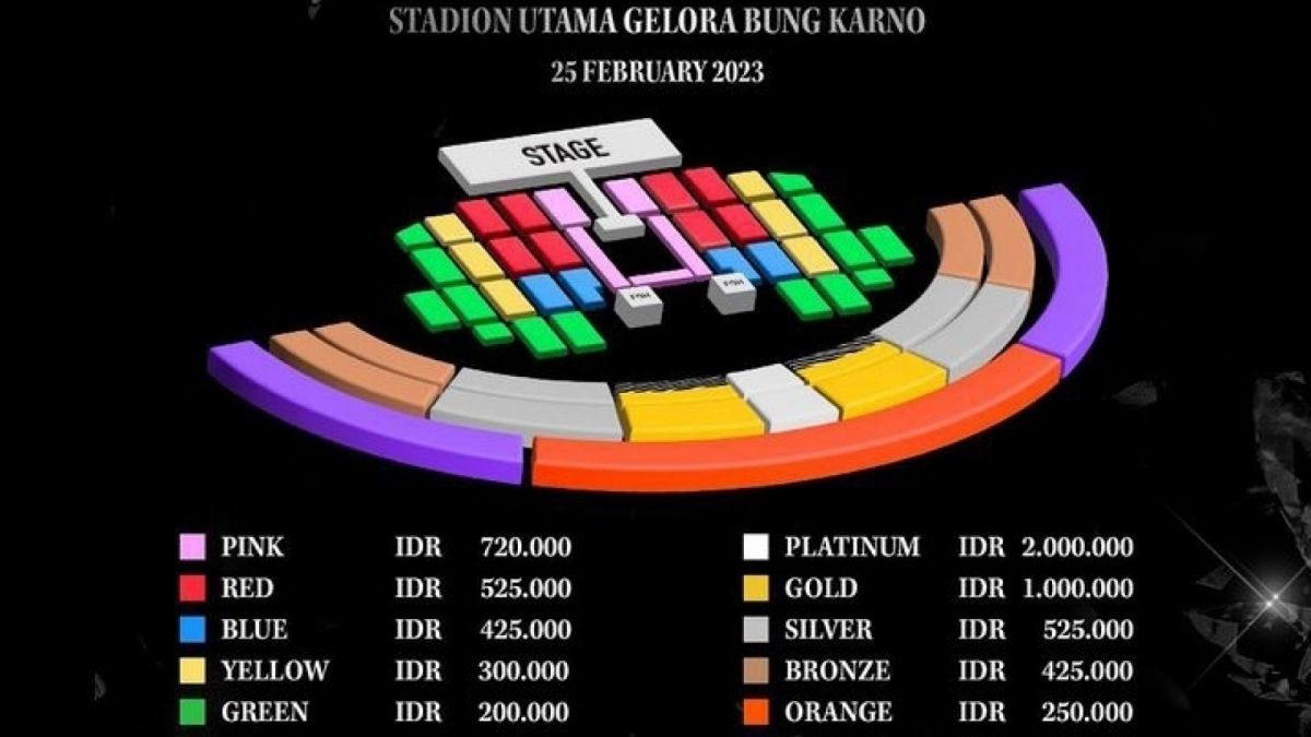 Seating plan konser Raisa yang akan digelar pada 25 Februari 2023 nanti di Stadion Utama GBK [raisa6690.com]