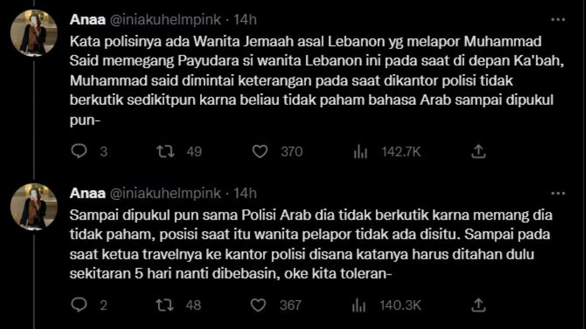 Klarifikasi keluarga [Twitter]