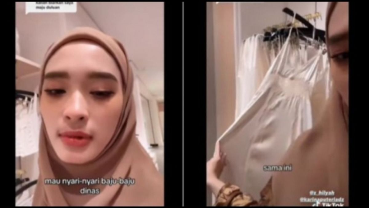 Inara Rusli saat berburu pakaian dinas [Tangkapan layar Instagram @lambe_danu]