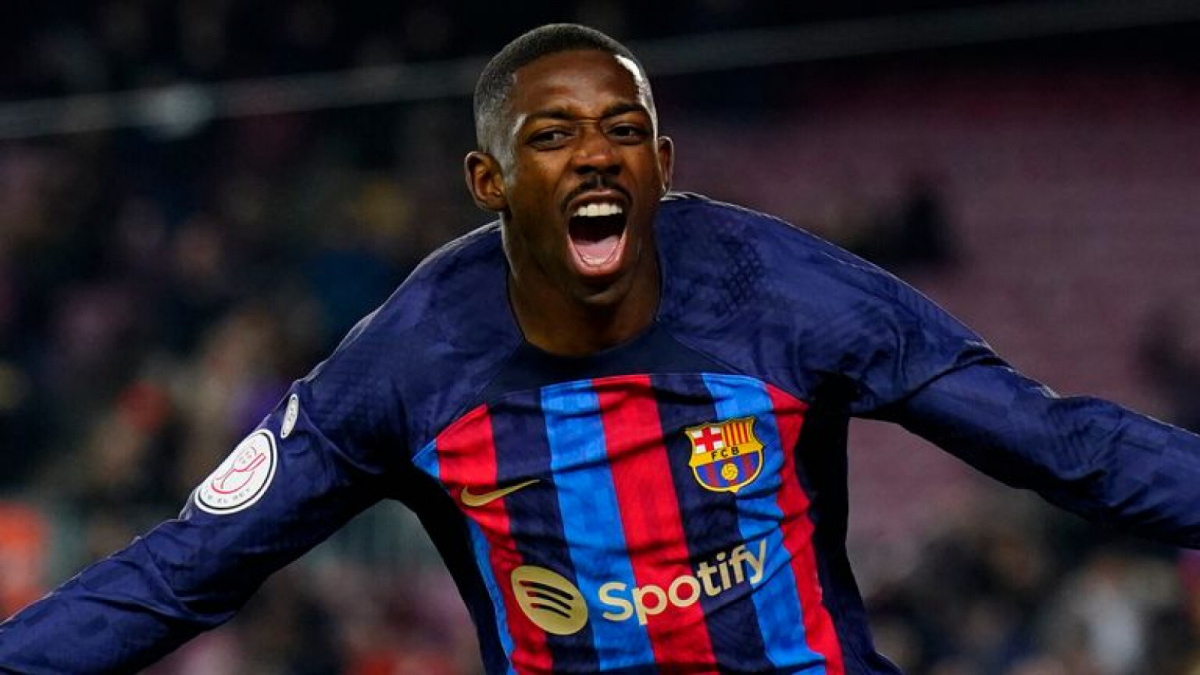 Selebrasi Dembele di Barcelona [skysports.com]