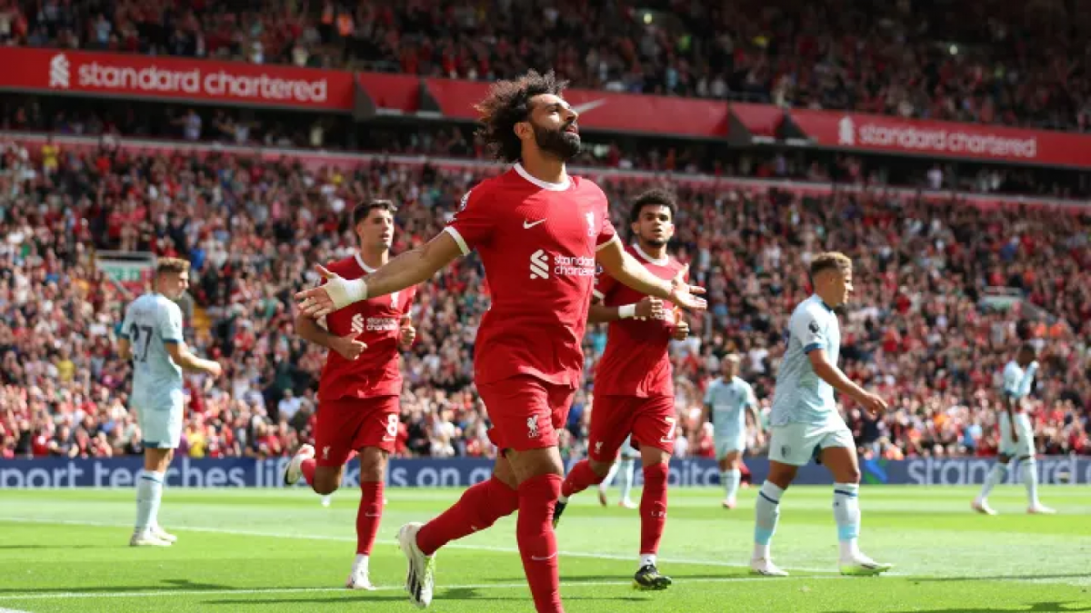 Selebrasi penyerang Liverpool, Mohamed Salah [90min.com]