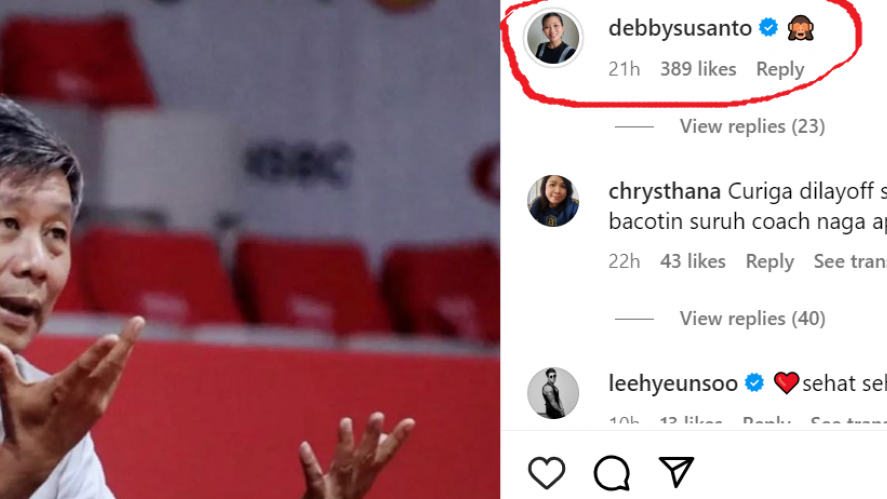Komentar Debby Susanto di akun Instagram @herry_ip [tangkapan layar dari akun Instagram @herry_ip]
