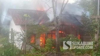 Nyesek! Kebakaran Rumah Hanguskan 2,5 Ton Padi di Sukabumi