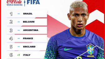 Jelang Piala Dunia, Brasil Puncaki Peringkat Dunia FIFA