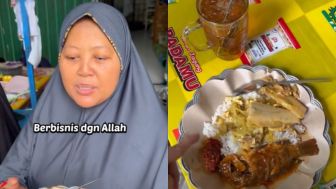 Respect! Pemilik Warung Nasi ini Jual Paket Makan Lengkap Rp5.000 Tanpa Takut Rugi