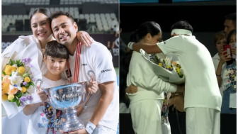 Sosok Family Man, Raffi Peluk Nagita dan Anak-Anaknya Saat Berhasil Menang di Perlombaan Tenis