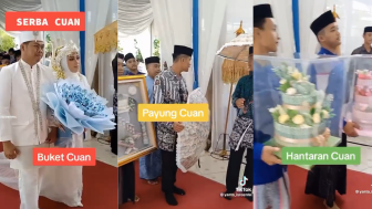 Viral, Seserahan Perkawinan Ini Pakai Uang Tunai yang Semuanya 'Disulap' Menyerupai Barang