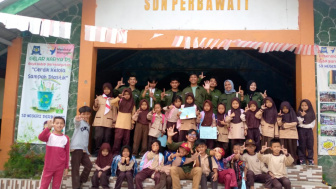Peduli Akan Literasi Pada Anak, Organisasi Donor Oksigen Indonesia Buat Kegiatan Unik Seperti Ini di SDN Perbawati Sukabumi