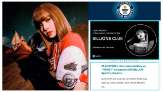Lisa BLACKPINK Dapat Guinness World Record Untuk Lagu MONEY di Spotify