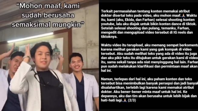 Jerome Polin Minta Maaf Karena Konten Joget dengan Seragam Dokter, Netizen: Attitude Gak Bagus