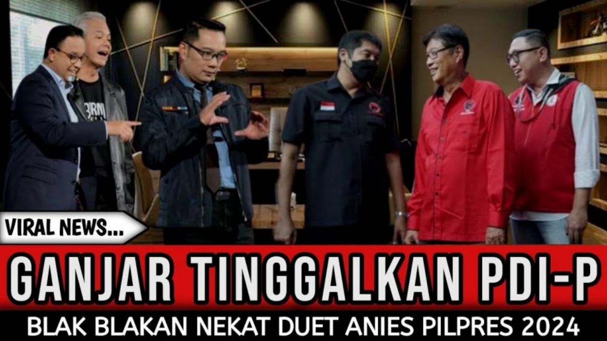 Thumbnail video dari unggahan yang klaim Ganjar tinggalkan PDIP demi duet dengan Anies. [YouTube/JEJAK POLITIK]