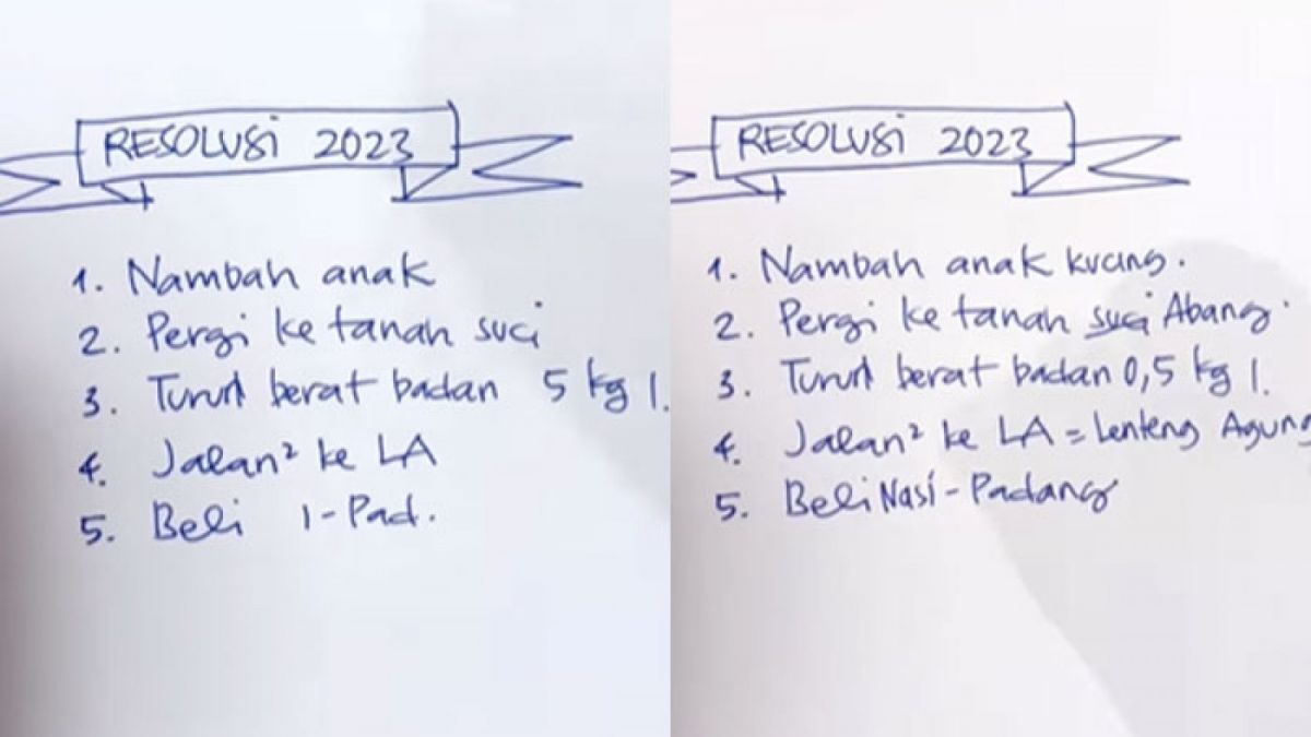 Tangkapan layar resolusi 2023 Gubernur Jawa Barat Ridwan Kamil. [Instagram @ridwankamil]