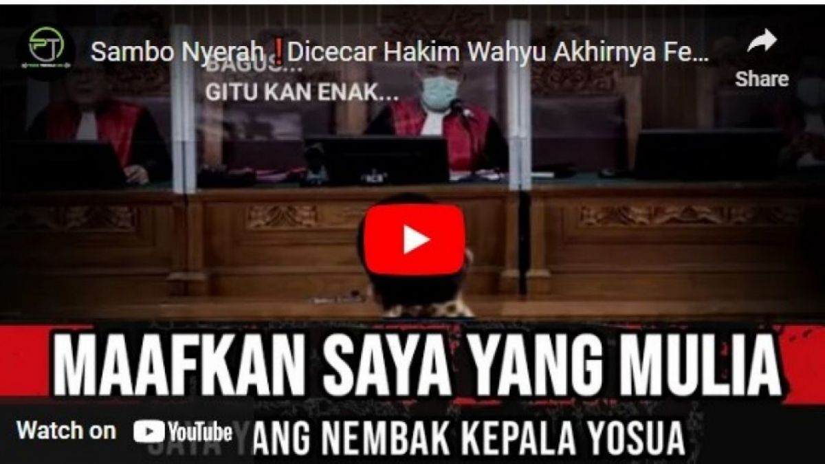 Kabar Ferdy Sambo Nyerah Akhirnya Akui Jadi Penembak Kepala Brigadir J [Istimewa]