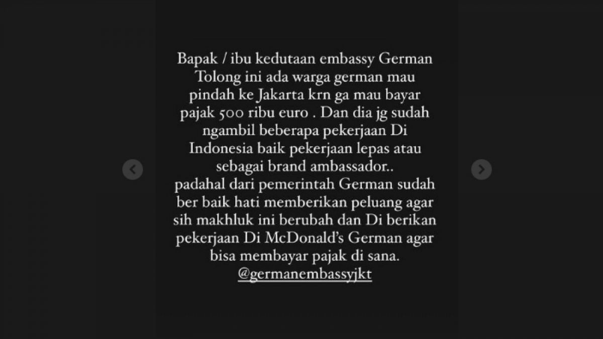 Unggahan Nikita Mirzani di Insta Story. [Instagram @nikitamirzanimawardi_172]