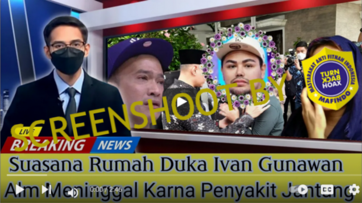 CEK FAKTA: Ivan Gunawan Meninggal Dunia Terkena Serangan Jantung, Benarkah? [Turnbackhoax.id]