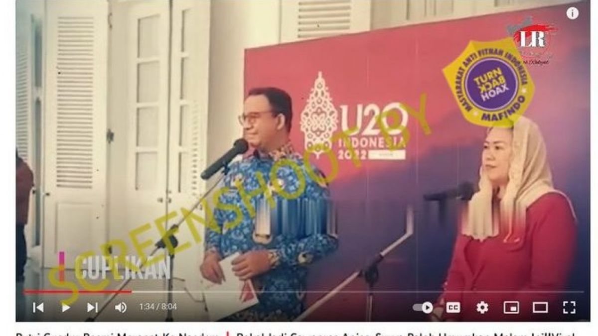 CEK FAKTA: Putri Gusdur Yenny Wahid Resmi Jadi Cawapres Anies Baswedan, Benarkah? [Turnbackhoax.id]