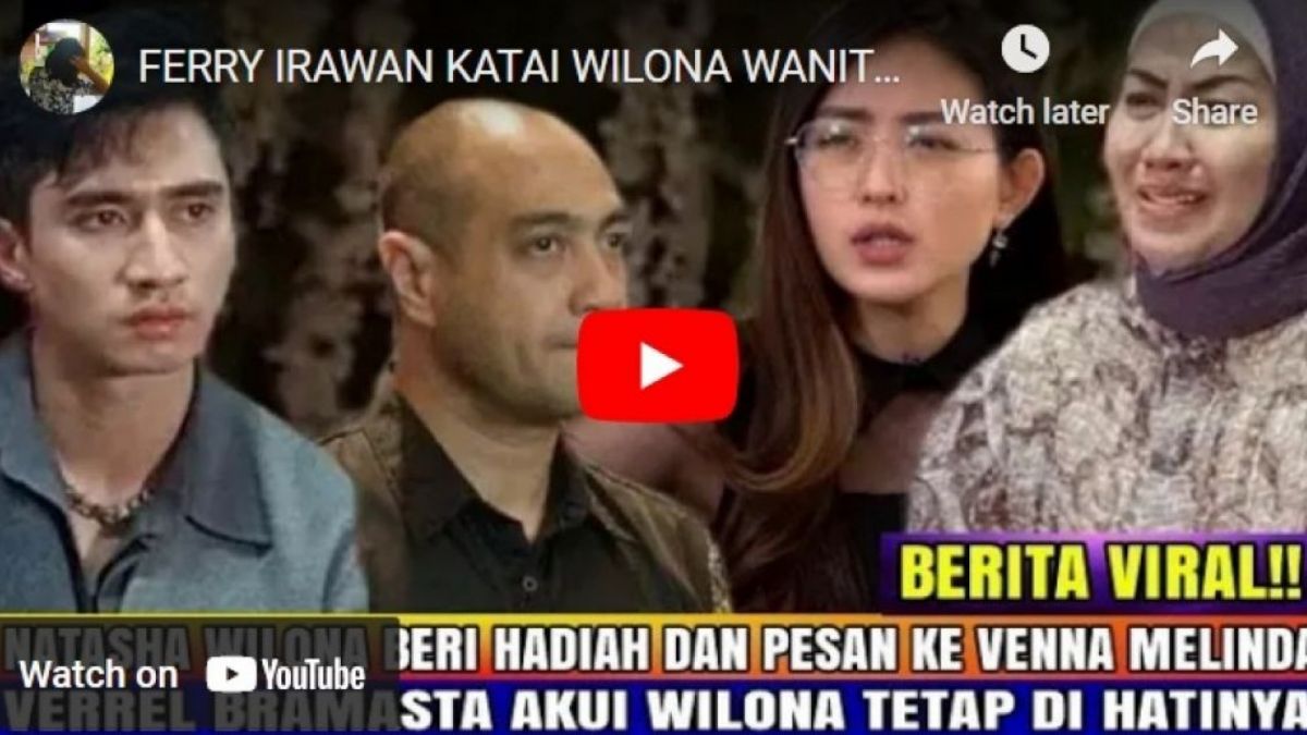 CEK FAKTA: Ferry Irawan Tuding Natasha Wilona Wanita Tak Benar, Venna Melinda Menangis, Benarkah? [Istimewa]