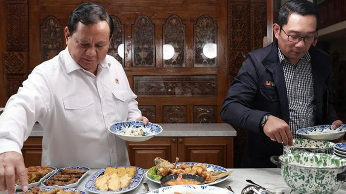 Prabowo Subianto bertemu Ridwan Kamil. [Instagram @prabowo]