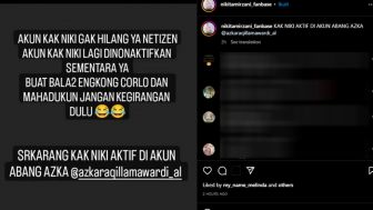 Ssst! Ternyata Akun Instagram Nikita Mirzani Tidak Hilang, Tapi......