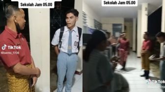 Suasana Hari Pertama Sekolah di NTT Masuk Jam 5 Pagi, Langit Masih Gelap Upacara Hanya 8 Siswa