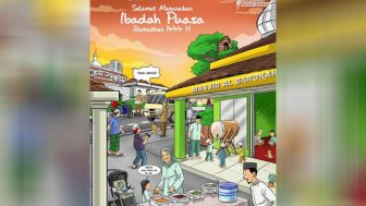 Bobby Nasution Unggah Kartun Ucapan Selamat Puasa, Nitizen: Al Nahyan Lagi Pukul Bedug