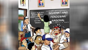 Bobby Nasution Unggah Kartun Selamat Hari Pendidikan Nasional, Warganet Kecarian Ketua Nahyan