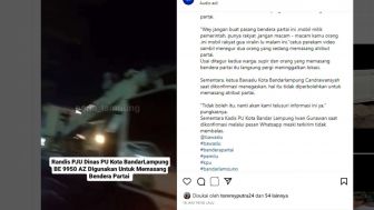 Viral Mobil Dinas Pemkot Bandar Lampung Dipakai untuk Pasang Bendera Partai NasDem, Ditegur Warga Langsung Kabur