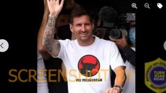 CEK FAKTA: Heboh Lionel Messi Memakai Kaos Bergambar PDIP