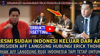 Erick Thohir Putuskan Timnas Indonesia U-23 Out, Presiden AFF Kalang Kabut, Benarkah?