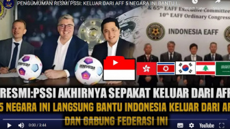 PSSI Umumkan Indonesia Keluar dari Piala AFF Dibantu 5 Negara, Benarkah?