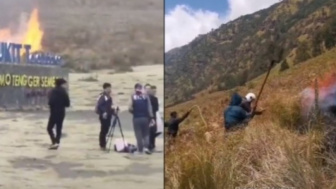 Fotografer Jadi Tersangka Bukit Teletubbies Bromo Terbakar, Identitas Pengantin Terungkap