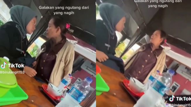 Heboh Seorang Ibu Mengamuk saat Ditagih Utang, Nitizen: Maknya Siapa Woi