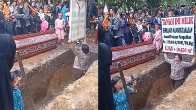 Viral Wanita di Sumut Hentikan Prosesi Pemakaman Diduga Cekcok soal Tanah