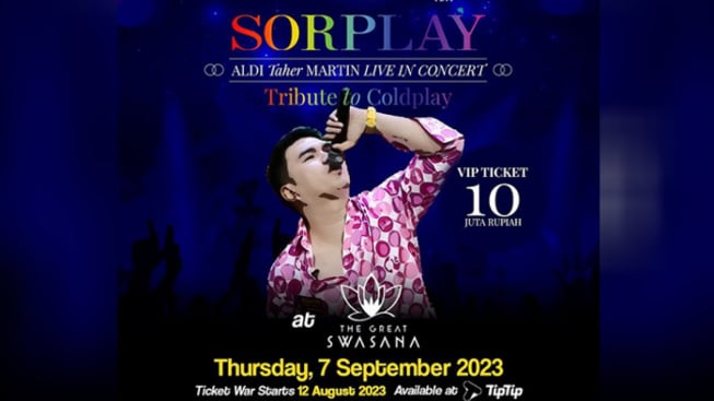 Aldi Taher Akan Gelar Konser SORPLAY di Medan, Tiket Termahal Rp 10 Juta