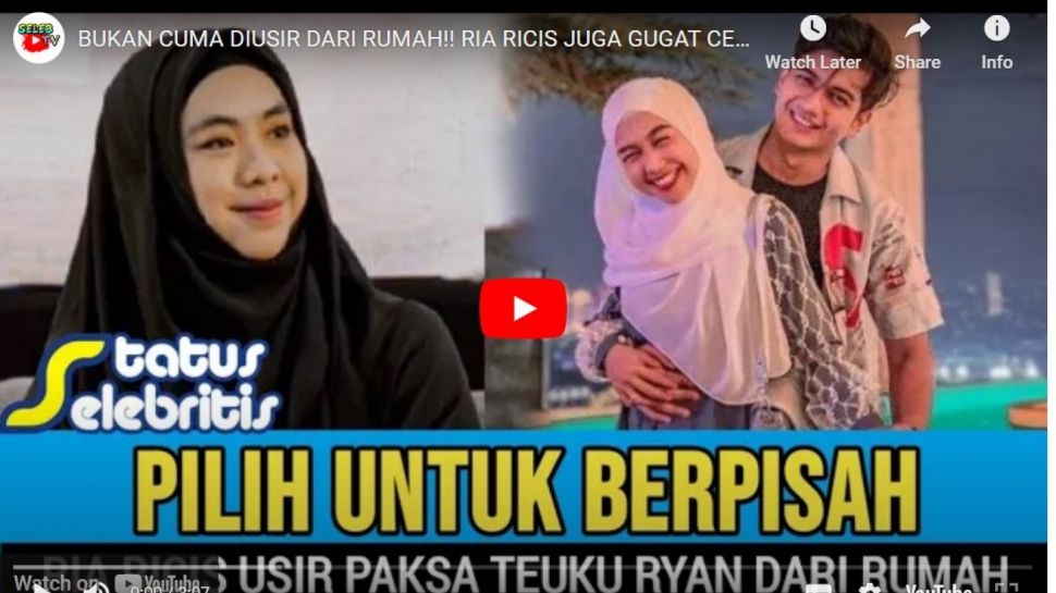 Cek Fakta: Usai Bulan Ramadhan, Ria Ricis Gugat Cerai Teuke Ryan